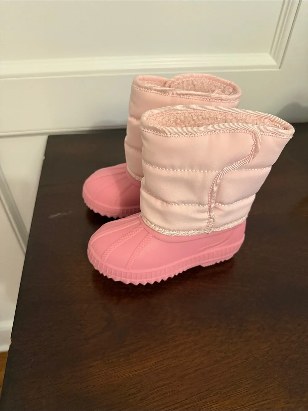 Old Navy Light Pink Kids Waterproof Snow Boots